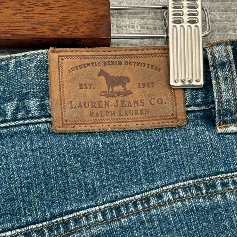 Lauren Jeans Co. Bootcut Jeans Womens Sz 16 Stretch Denim Classic‎ Blue Western